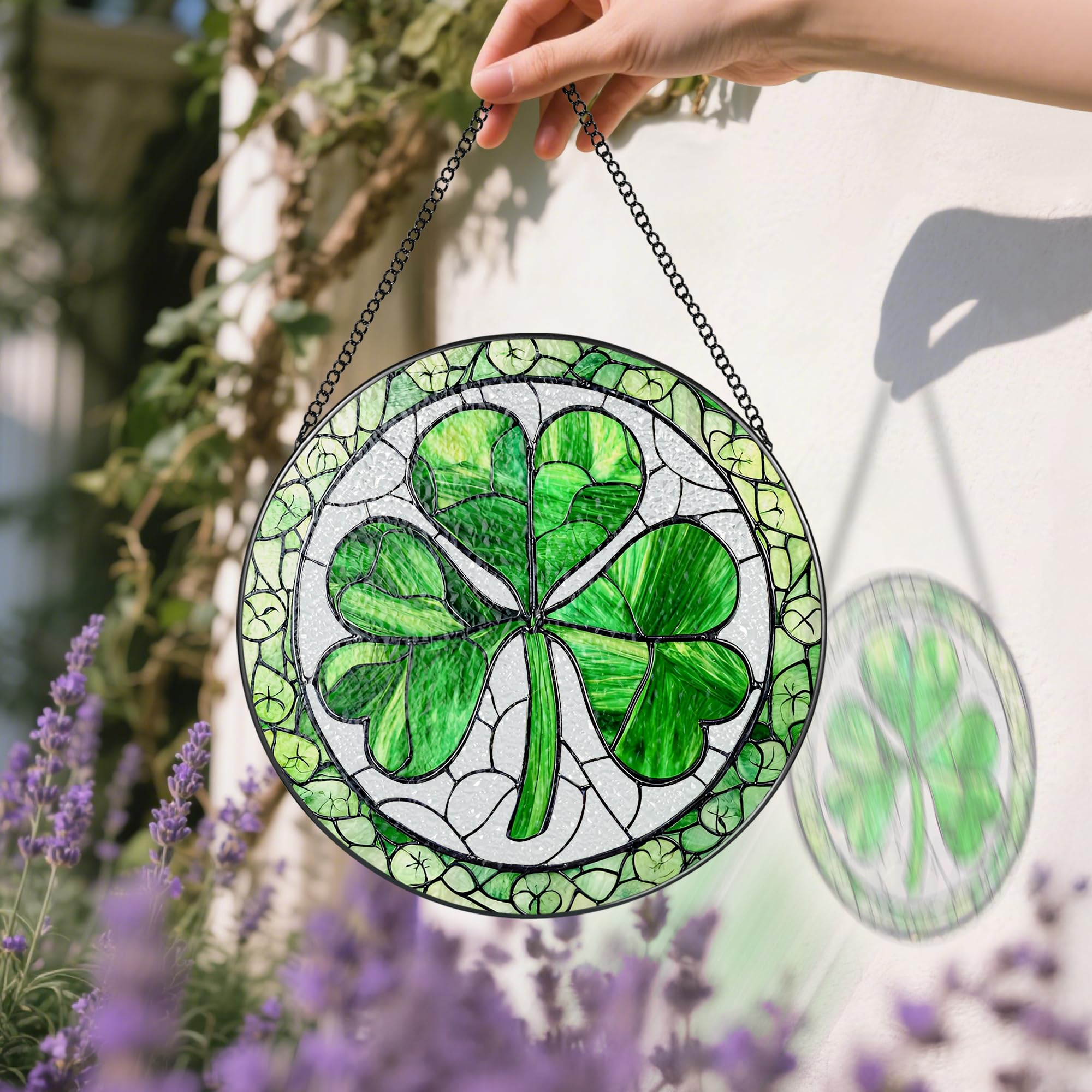 DUJITODOH gift-worthy shamrock suncatcher for holidays and special occasions