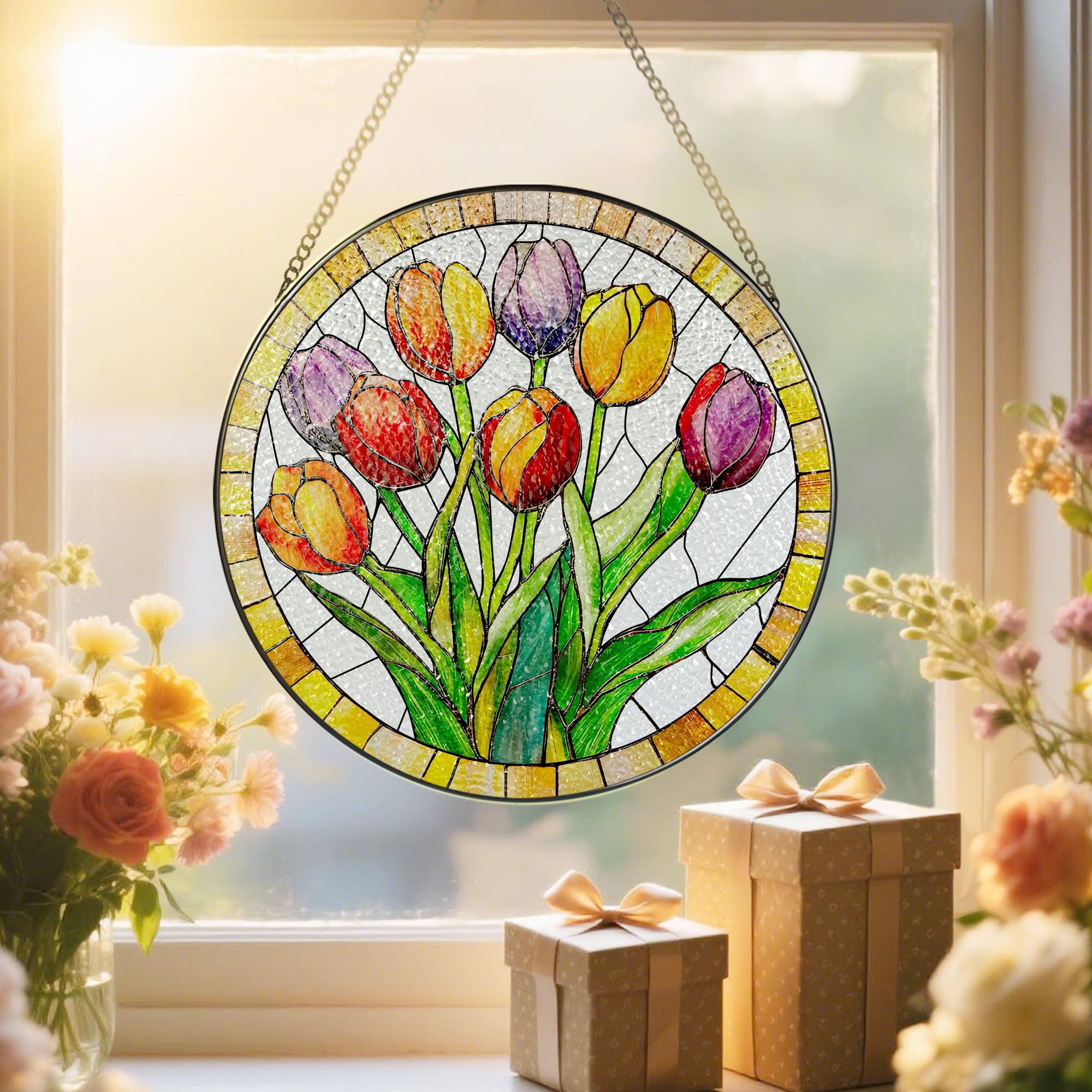 DUJITODOH metal chain hanging enables quick, damage-free display.