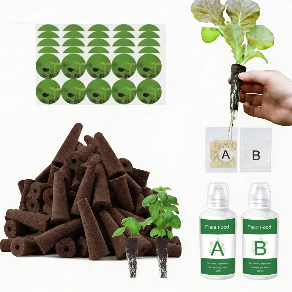 Dukars 52-pack hydroponic seed starter refill kit overview for Aerogarden compatibility