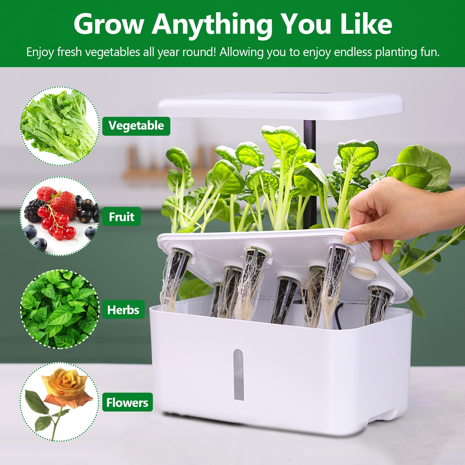 Dukars grow domes offer clear visibility for even humidity.