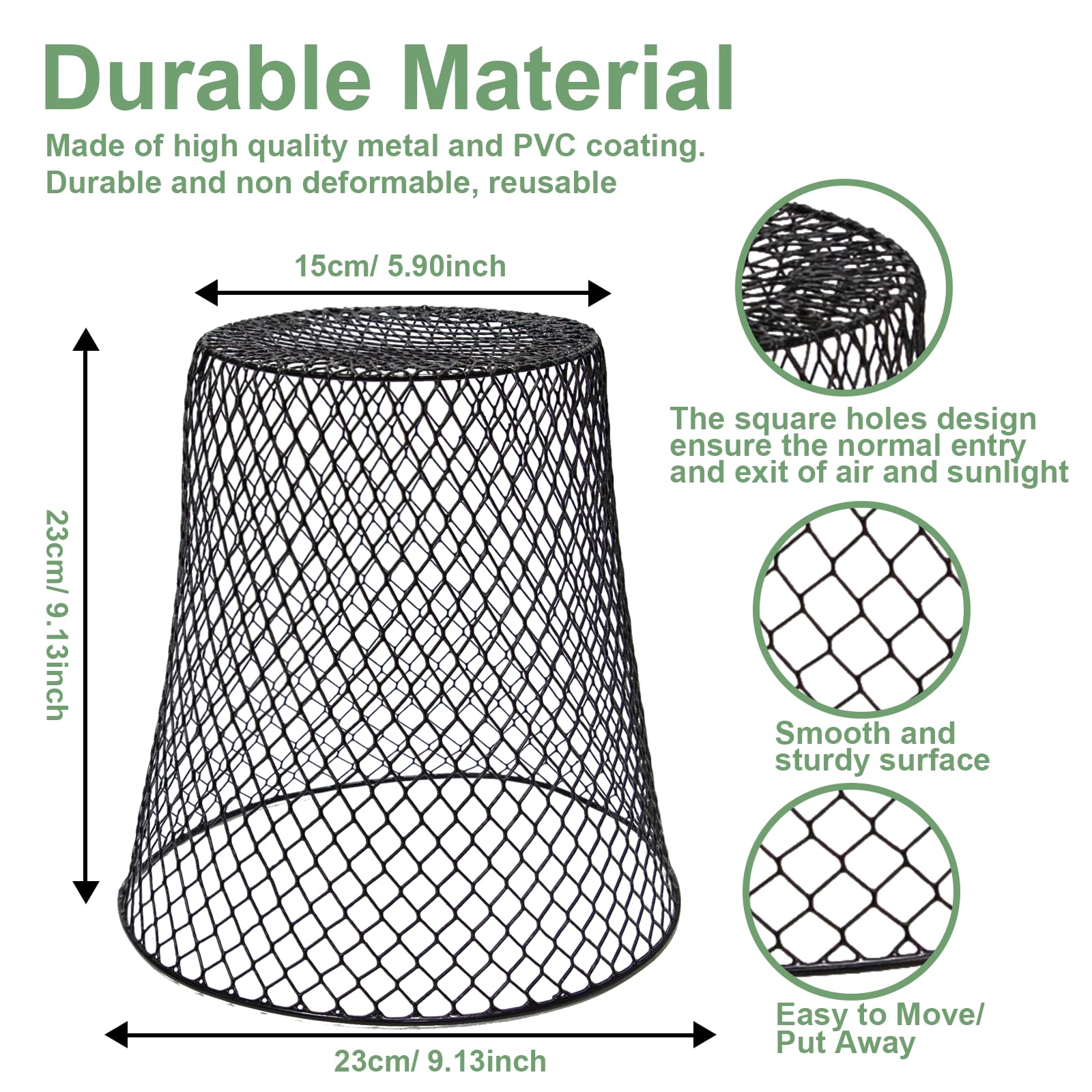 Dukelai metal garden netting kit with pins and labels ready to protect seedlings