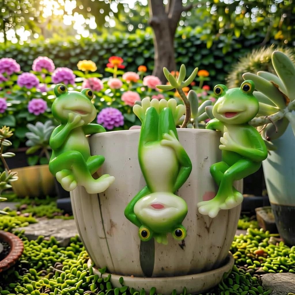 dukiwu miniature landscape pendant frog for balcony or shelf display