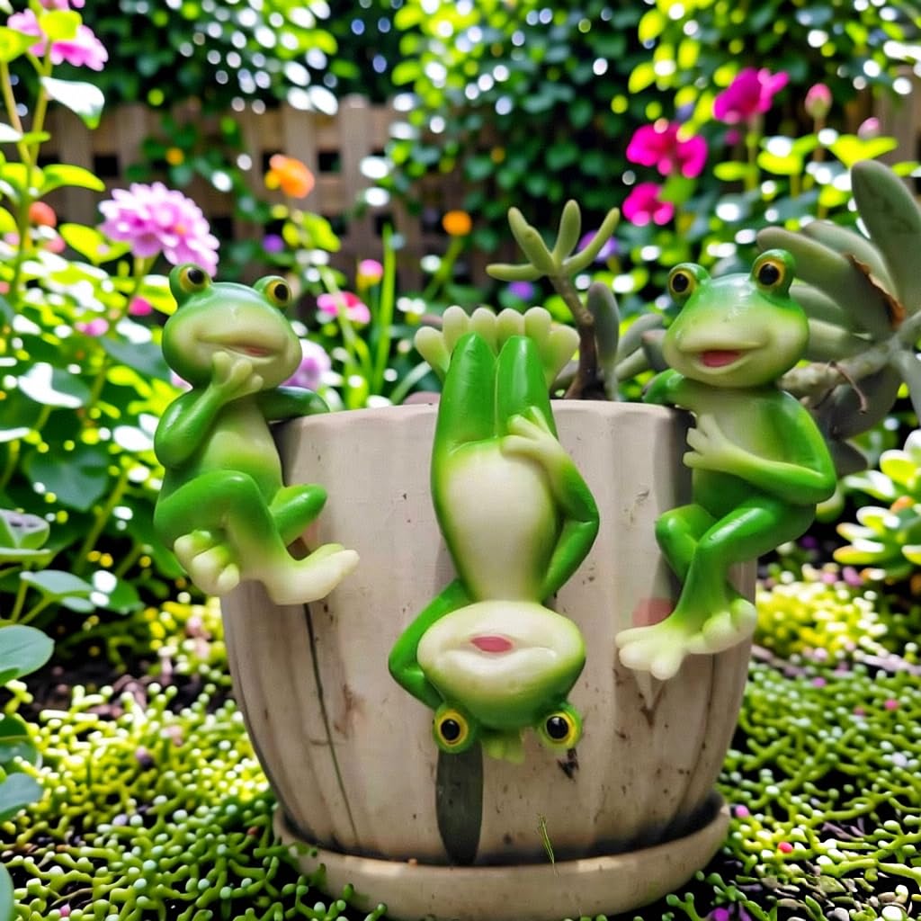 dukiwu outdoor fairy garden frog crafts complement patio decor year-round