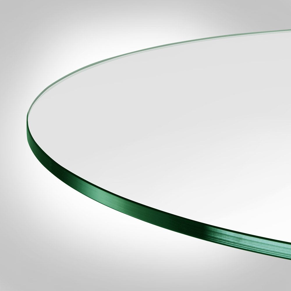 Dulles Glass round topper ideal for dining, patio, or coffee tables