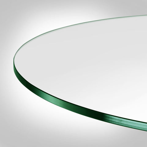 Dulles Glass round topper ideal for dining, patio, or coffee tables