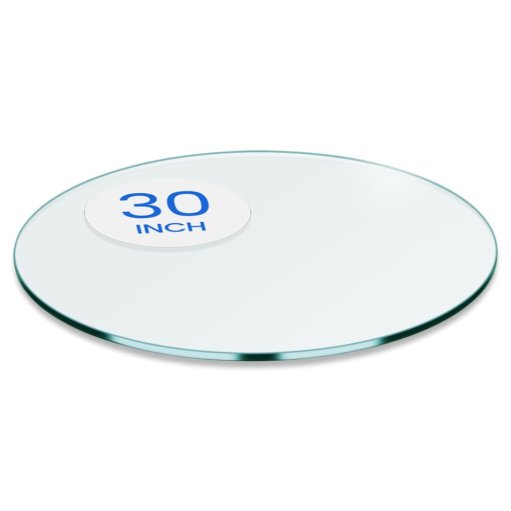 Dulles Glass 30-inch round tempered table top for durable dining surface