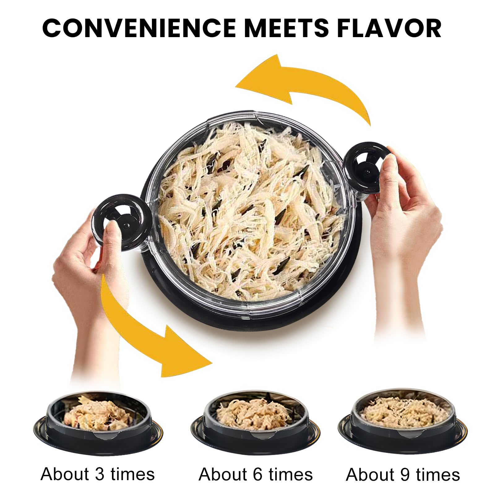 Dulzstud anti-slip strip design keeps the tool steady during shredding.