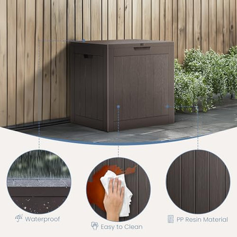 DUMOS deck box side handles for easy transport.