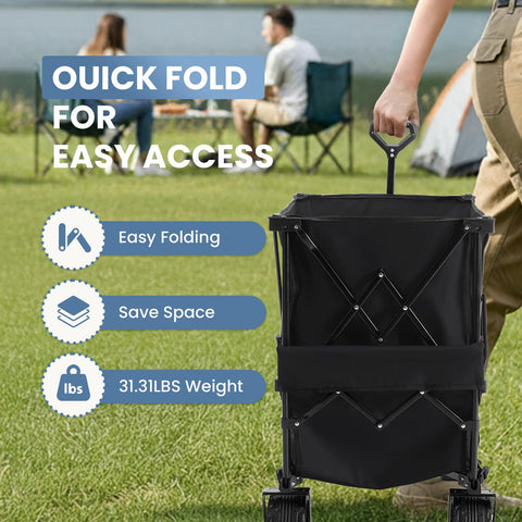 DUMOS folded wagon in compact size for easy storage