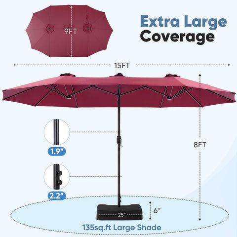 DUMOS sturdy iron frame resists rust for long lasting outdoor use
