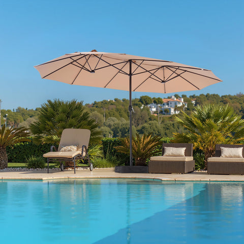 DUMOS top vent adds stability, ideal for windy days along outdoor decks