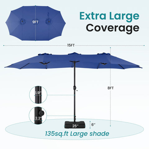 DUMOS umbrella crank with self-locking mechanism for easy operation