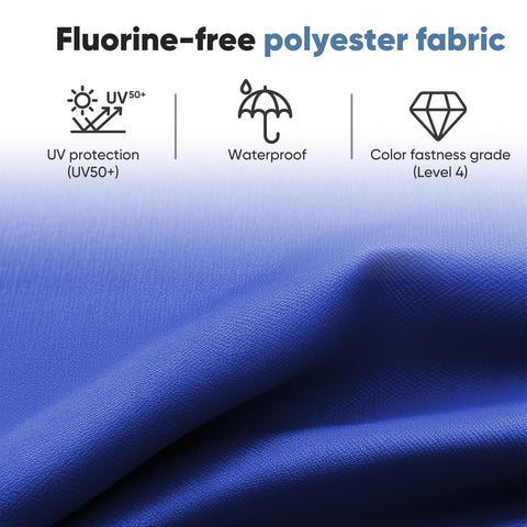 DUMOS 180g polyester fabric with UV50+ protection for sun shading.