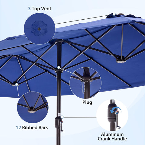 DUMOS color-fast fabric maintains vibrant shade under sun.