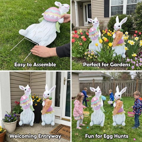 DUNFACK Waterproof yard signs withstand rain and sun for seasonal use.