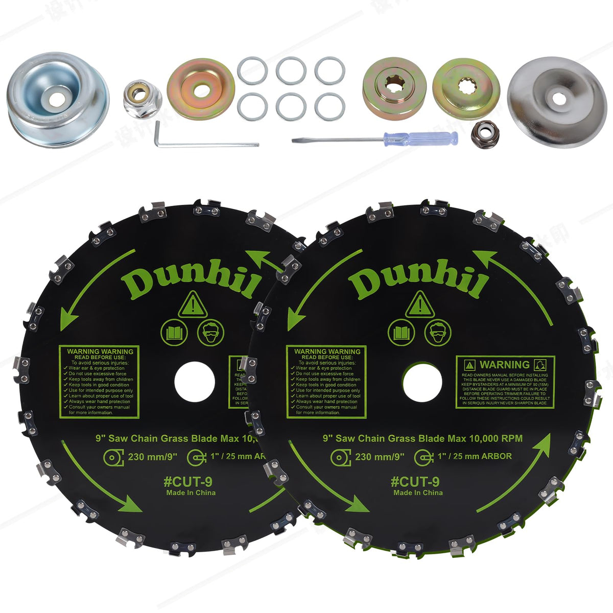 Dunhil 9-inch 20-tooth brush cutter blade ready for yard work