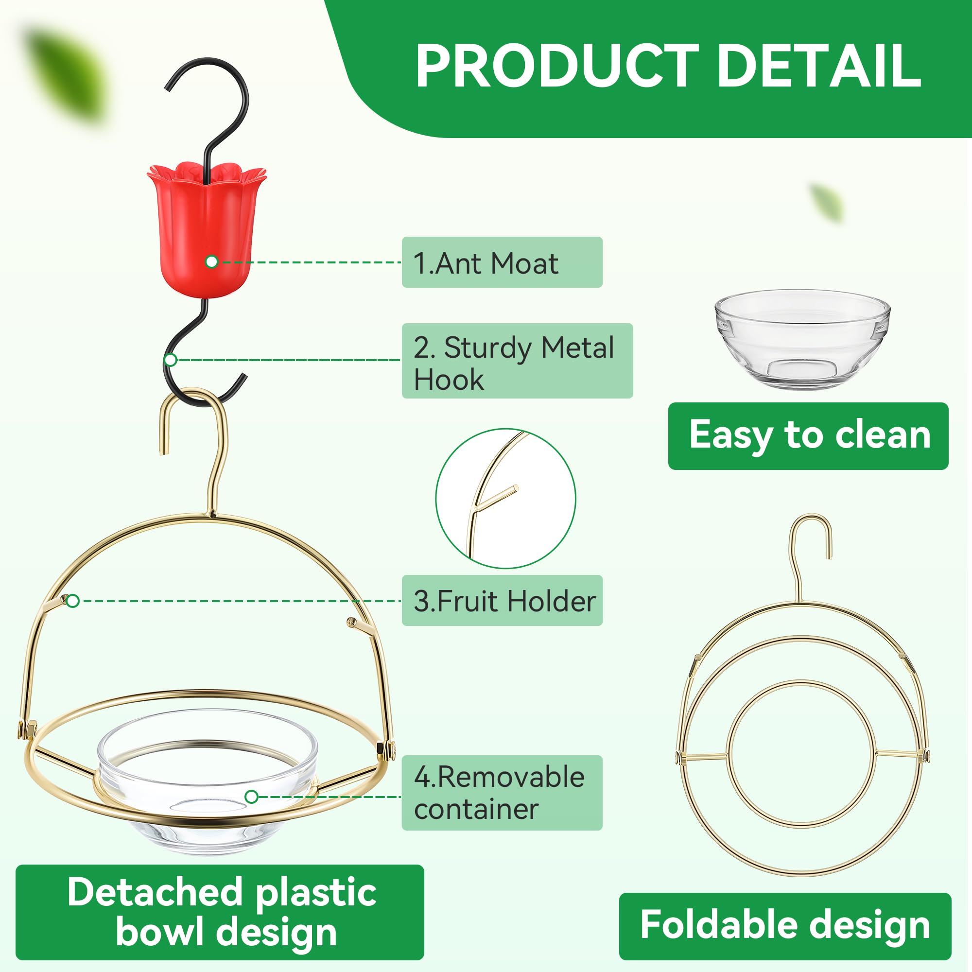 Removable jelly cup feature on a Dunkive oriole feeder
