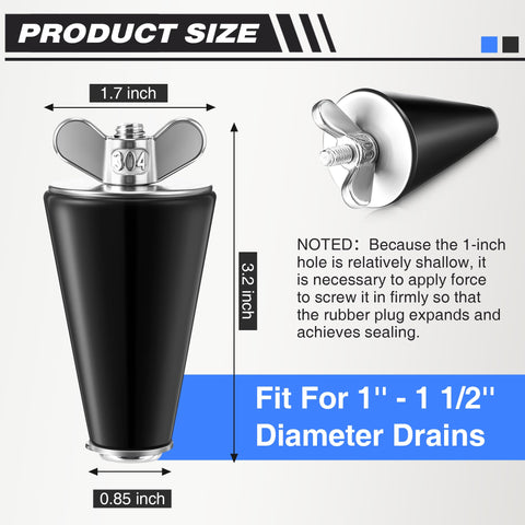 Dunkive universal-pool-winterizing-plug product shot showing compatibility with standard pool lines.