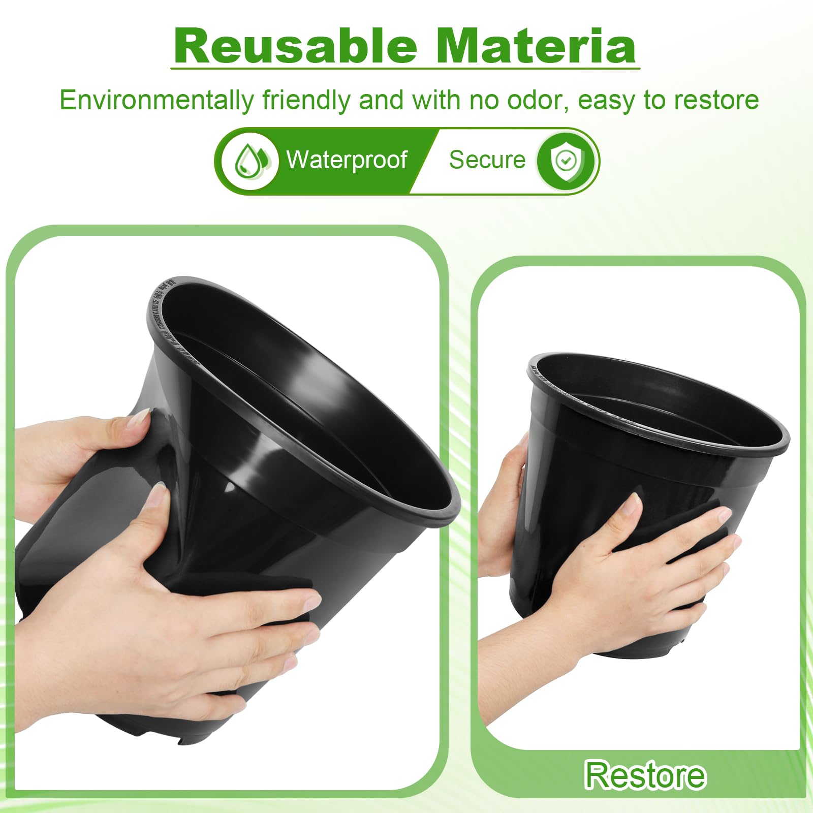 DUNPUTE 2-Gallon pot with thickened material resists deformation during transport.