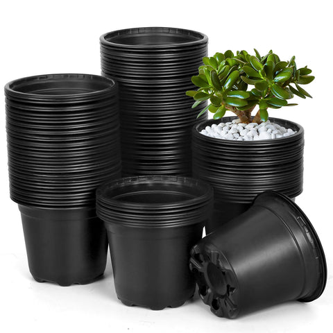 DUNPUTE 4-inch nursery pot pack with drainage holes for seedlings.