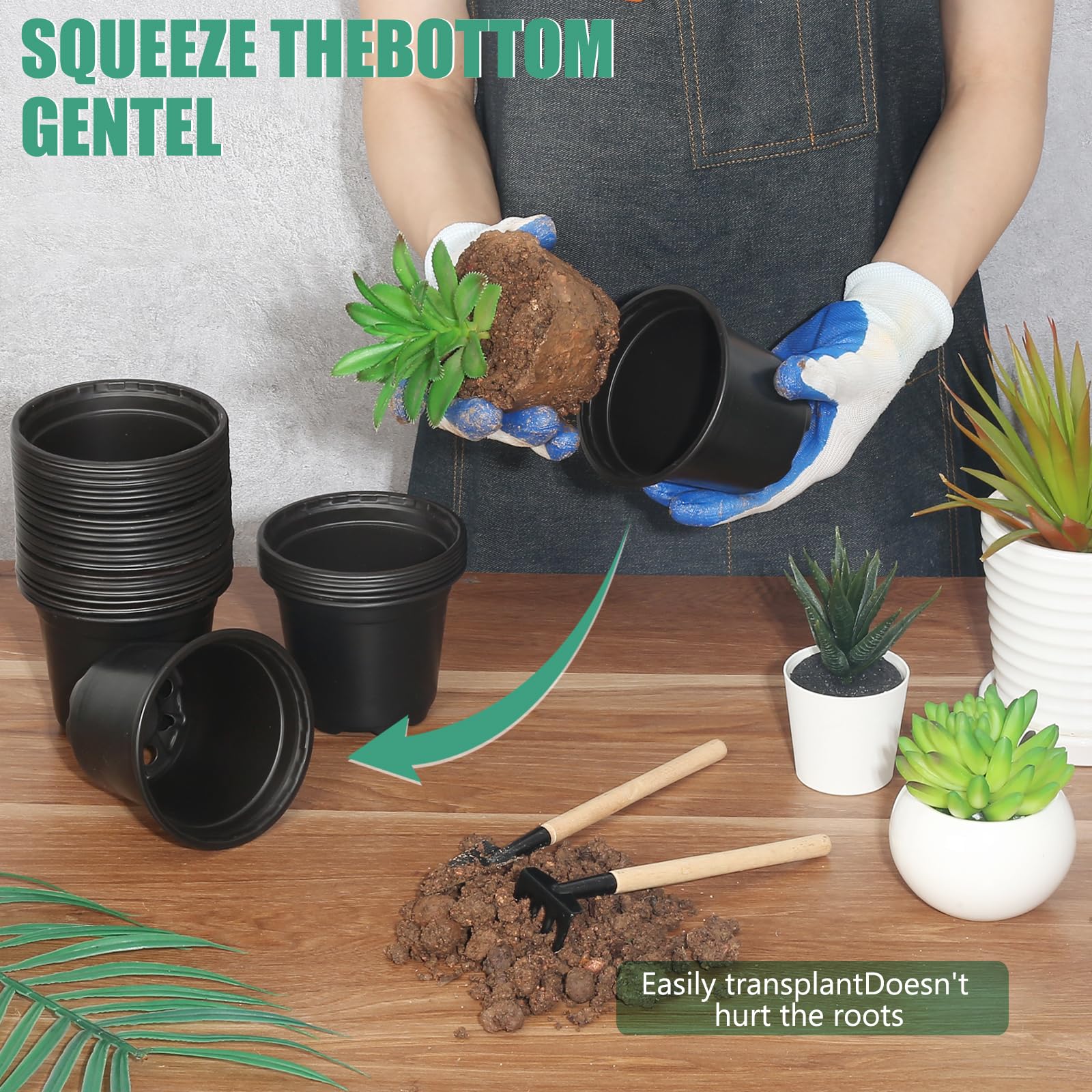DUNPUTE pots with bottom ventilation promote airflow and prevent waterlogging.