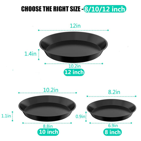 DUNPUTE plant saucer 10-inch top view helps manage overflow and spills.