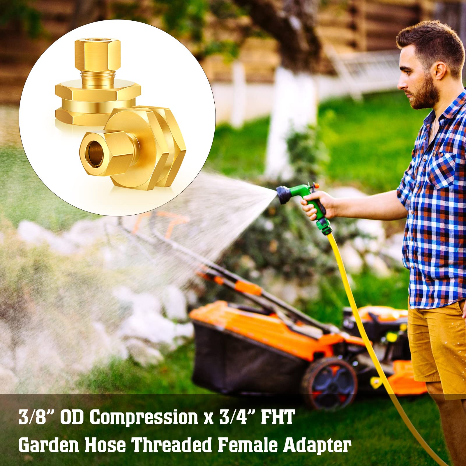 Dunzy hose adapter in garden setup enables versatile outdoor watering