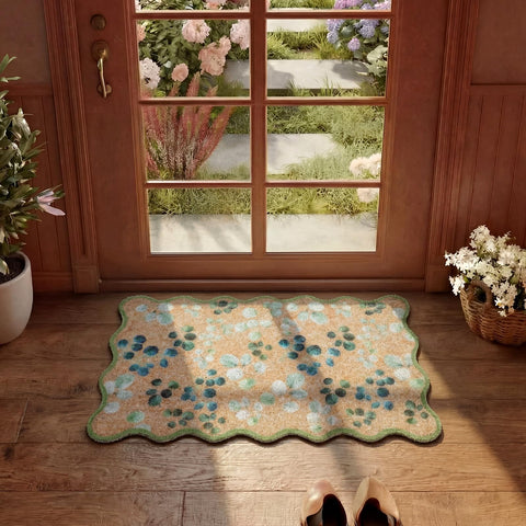 Dunzy spring leaves design enhances home decor at the entry.