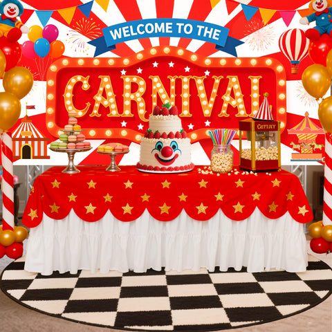 Duoduobuy carnival backdrop banner includes 6m rope for easy hanging.