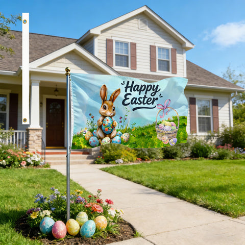 Duoduobuy garden flag adds festive Easter decor to lawn or porch