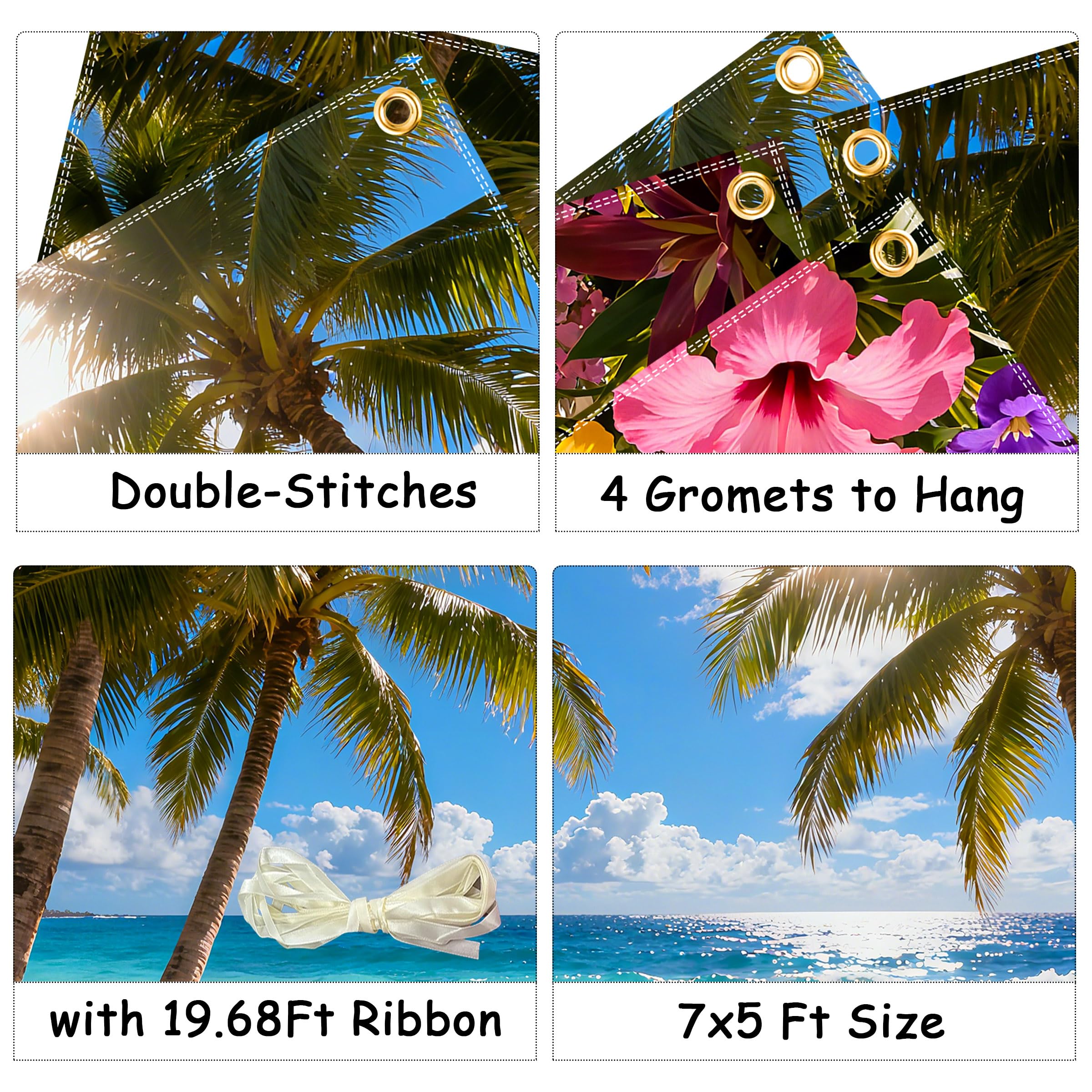 Duoduobuy luau backdrop creates photo-ready tropical scenes for celebrations.