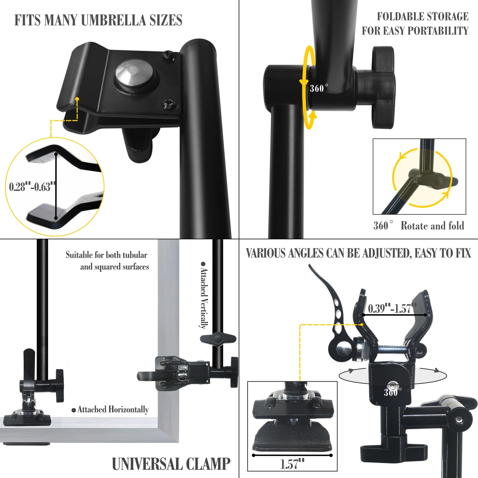 DUOUPA 360-degree adjustment shaft provides precise sun protection.