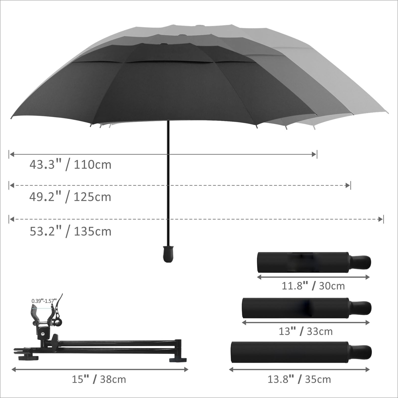 DUOUPA heat reflective fabric helps keep outdoor shade cooler.
