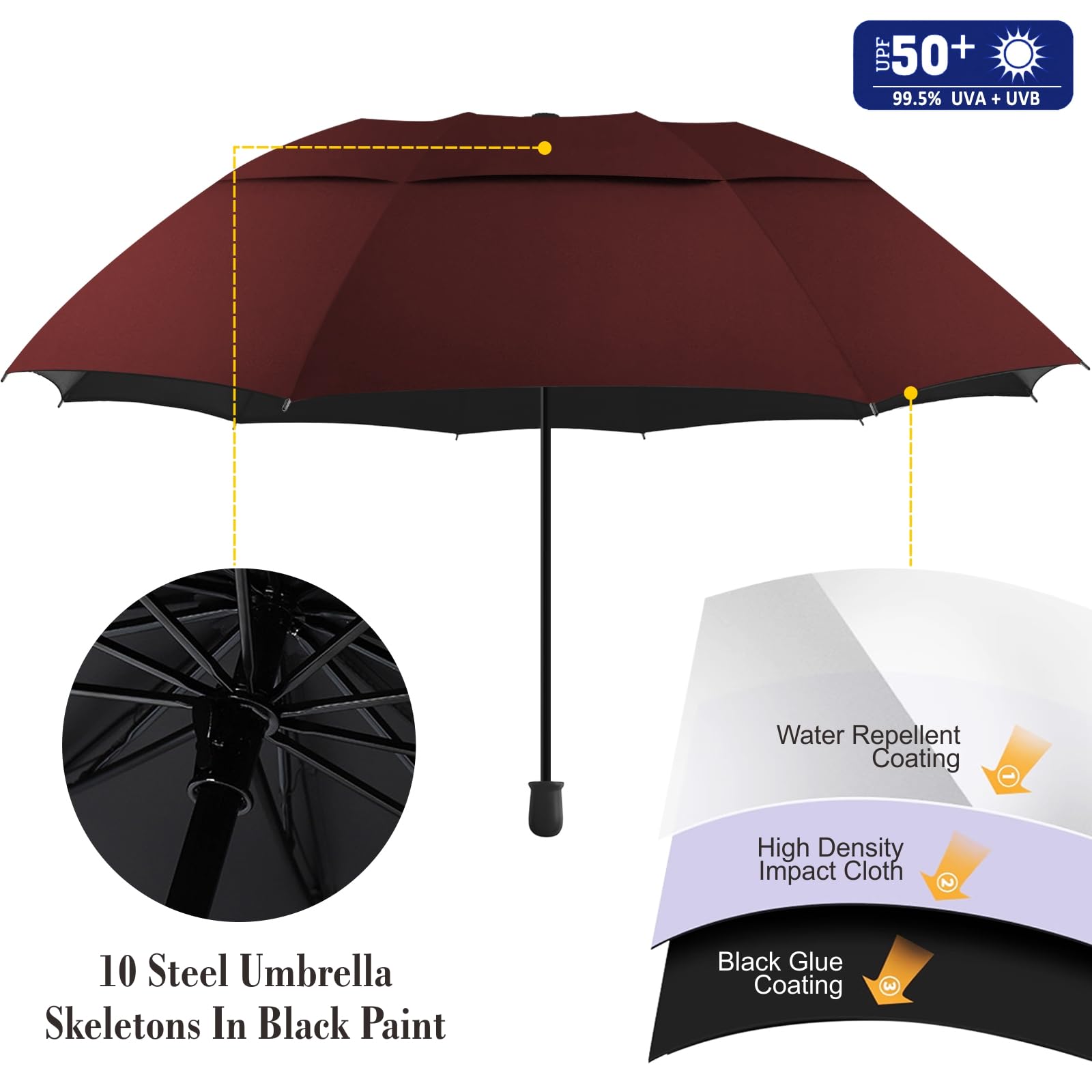 DUOUPA portable umbrella with carrying bag for easy travel and storage.