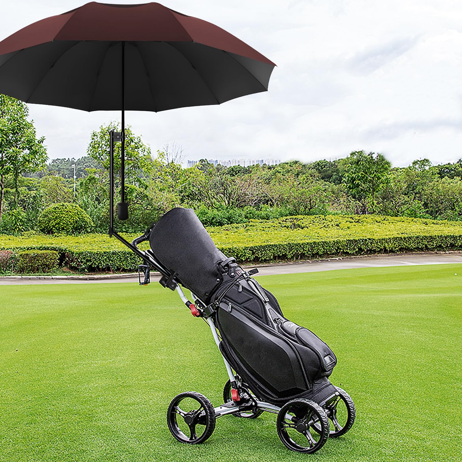 DUOUPA umbrella holder clamp supports various rod diameters for flexible use.