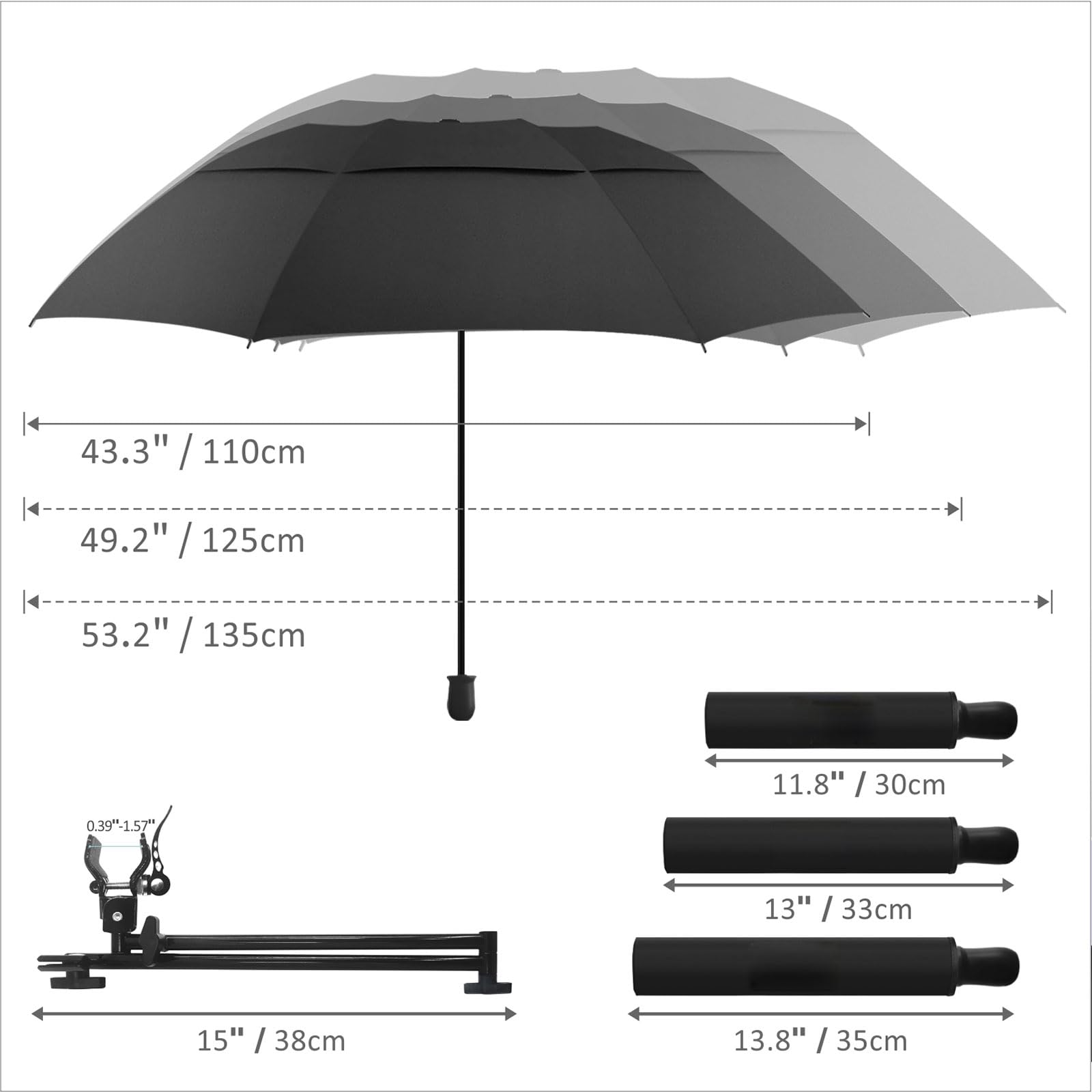 DUOUPA UPF 50+ sunshade blocks UVA/UVB rays and reduces glare outdoors.