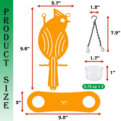 DUOYOUNG Feeder with two bowls for jelly, nectar, or mealworms.