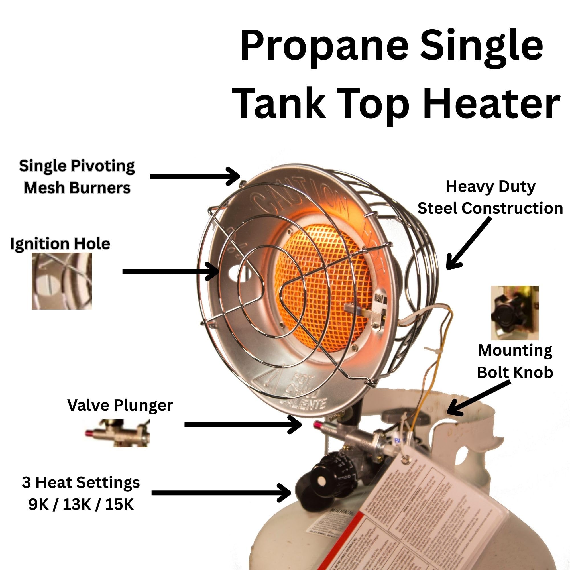Dura Heat TT-15CSA steel construction withstands tough conditions.