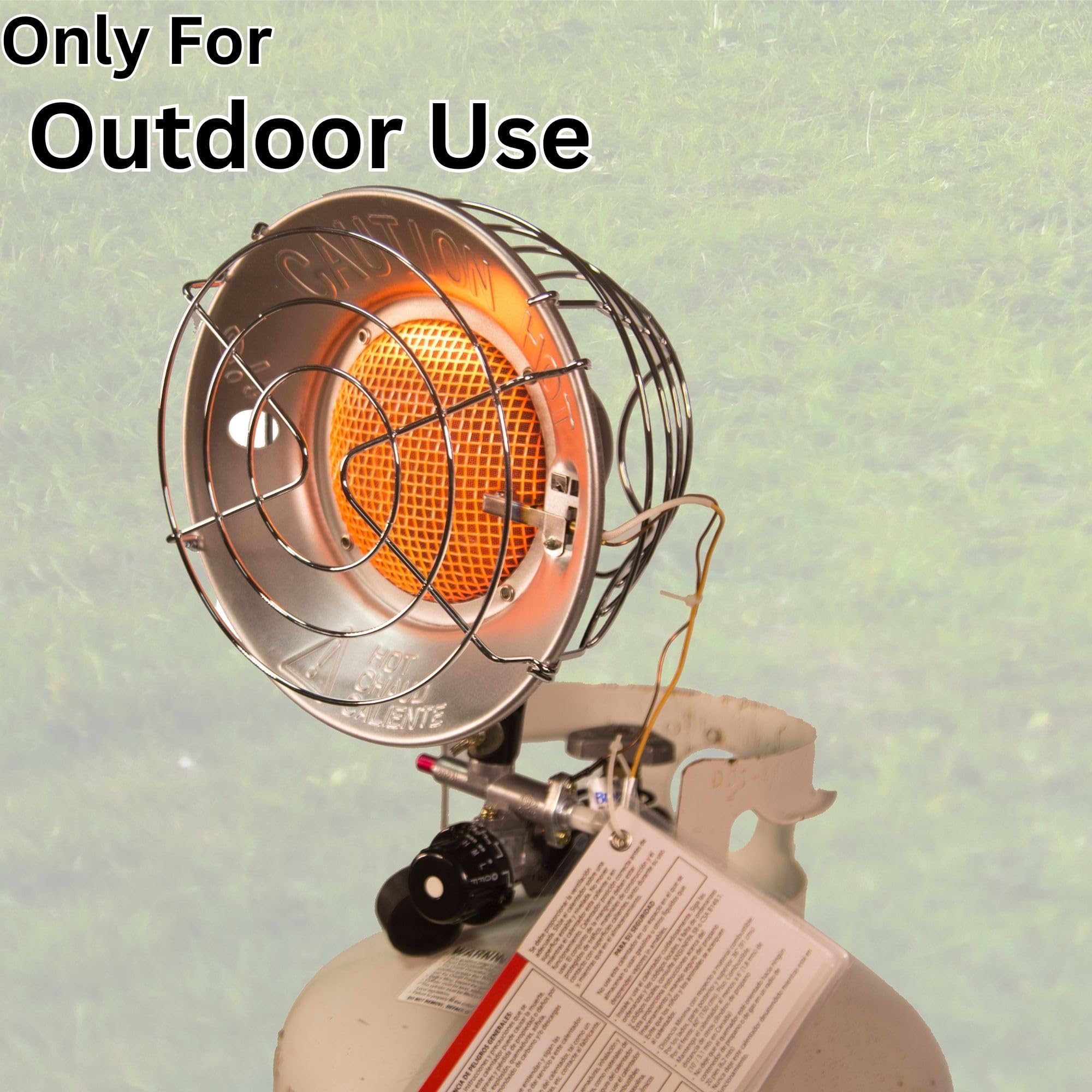 Dura Heat TT-15CSA in use outdoors, warming around the campsite.