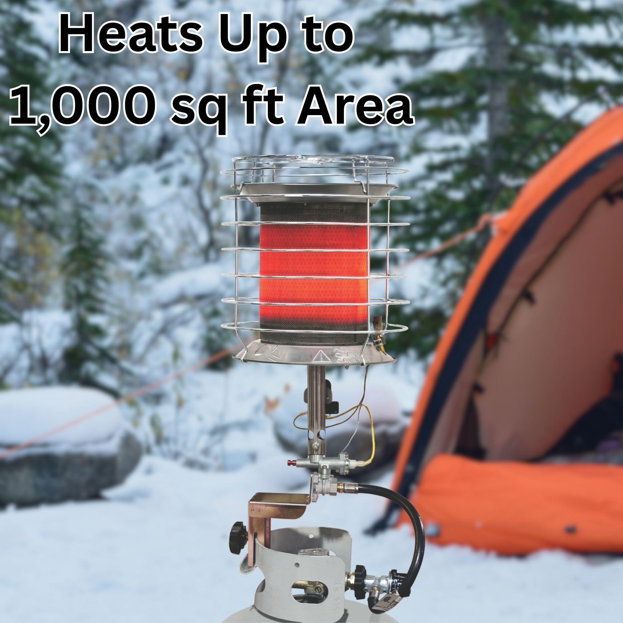 Dura Heat TT-360 heats areas up to 1,000 sq ft outdoors.