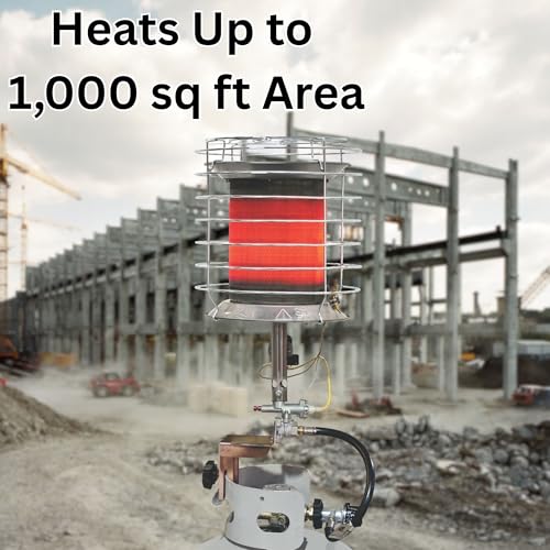 Dura Heat TT-360 portable propane heater delivering quiet infrared warmth for patios and worksites.