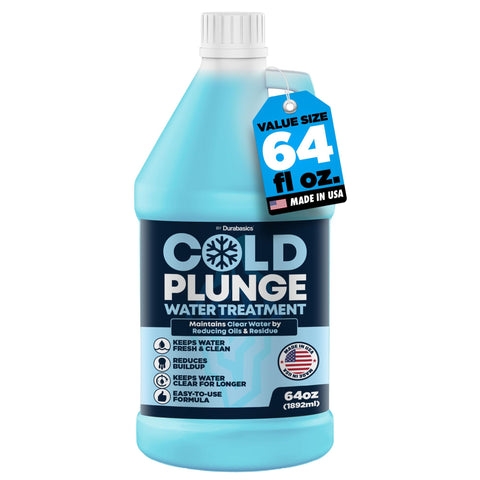 Durabasics 3in1 cold plunge water treatment pours to start clearer water.