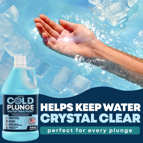Durabasics water clarity improvement demonstrates clearer water in a plunge tub.