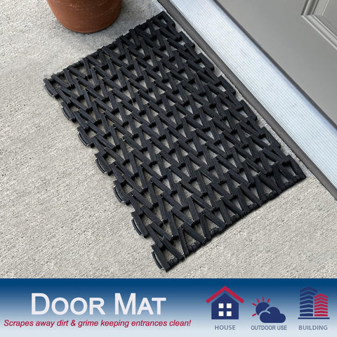 Durite recycled-material mat environmentally friendly option for outdoor entrances.