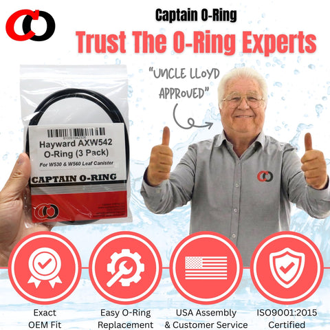 Durable gasket material shown for AXW542 o-ring used in pool filtration