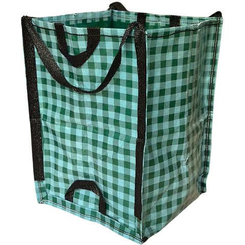 DURASACK heavy-duty bag open showing self-standing design for easy yard cleanup.