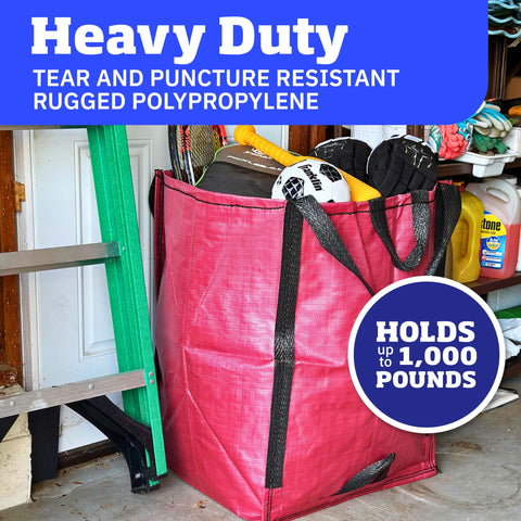 DURASACK self-standing bag remains upright for easy loading.