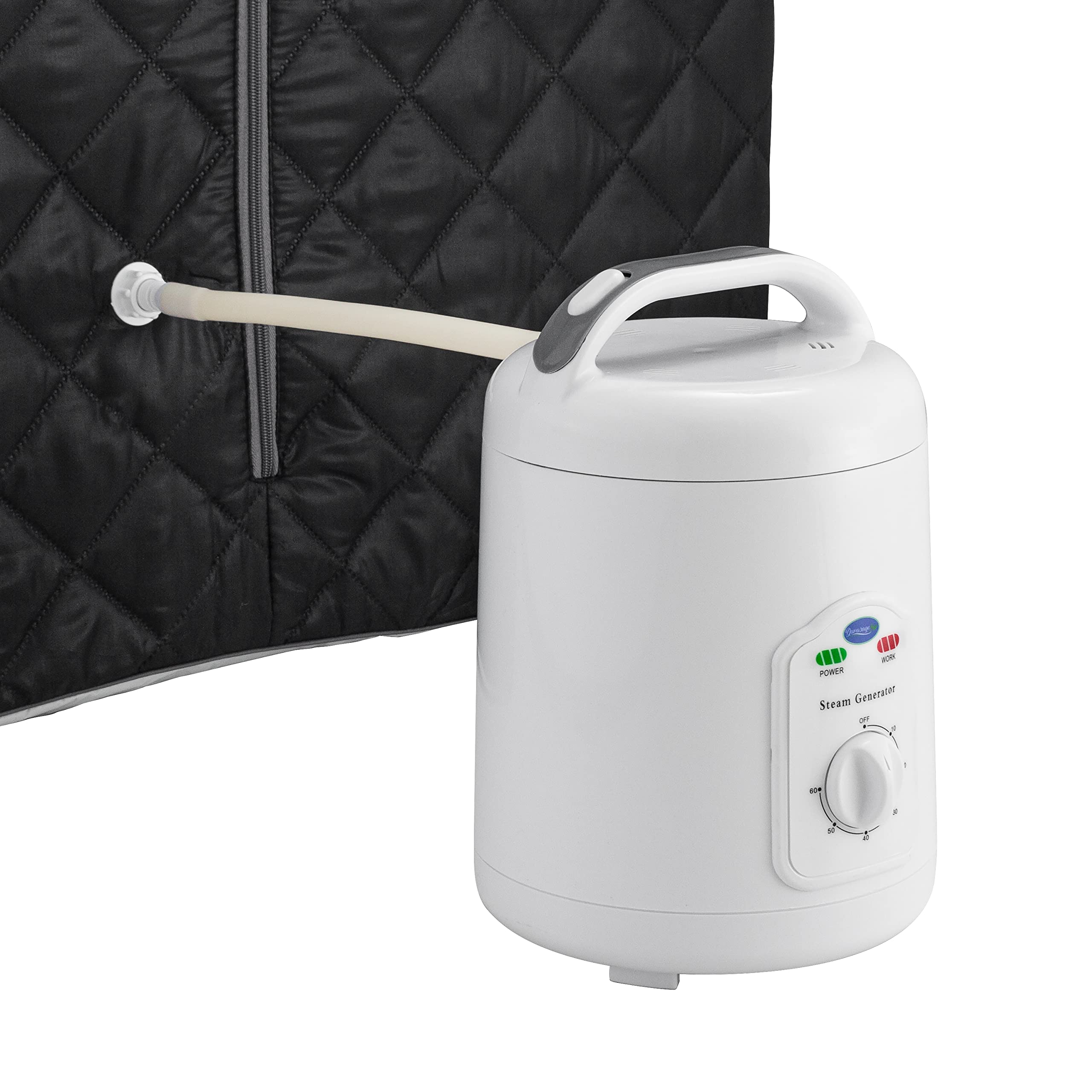Durasage durable heat-insulated fabric emphasizes long-lasting spa use.