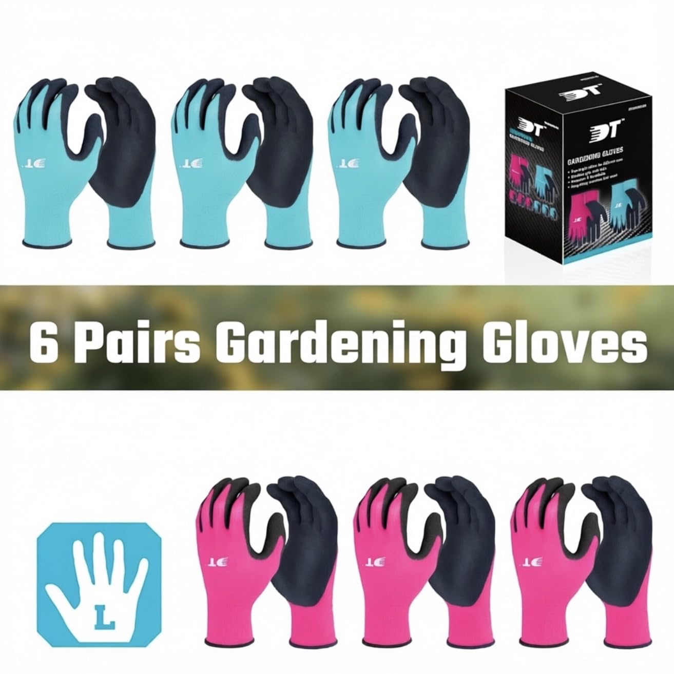 DURATECH DT6 breathable glove with flexible cuff for cool gardening.
