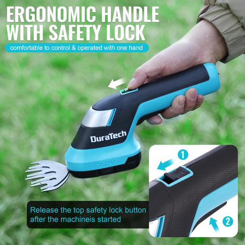 DURATECH dual safety lock for safer starts
